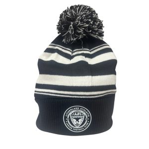 LAJFC Bobble Beanie (Black & White Striped)
